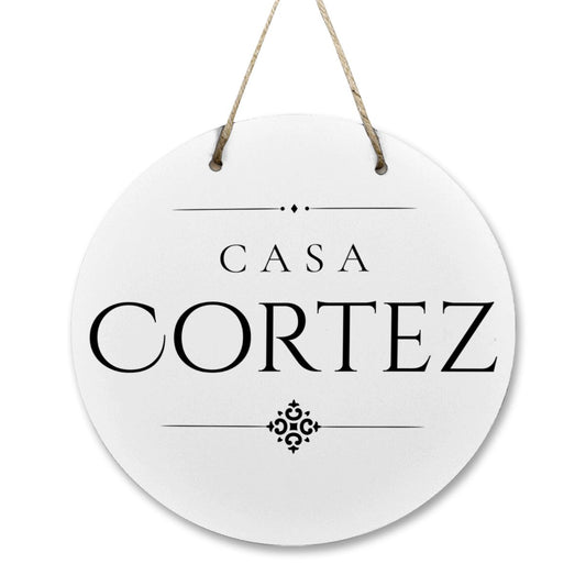 Casa Cortez Wooden Door Sign