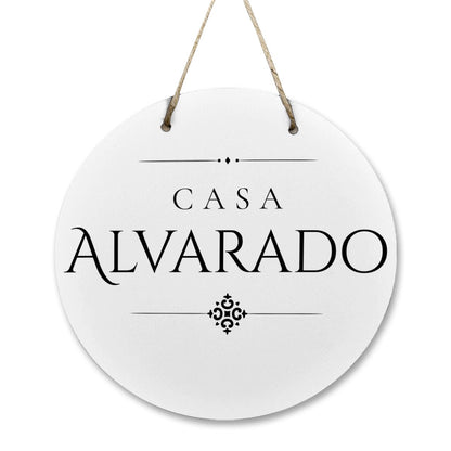 Casa Alvarado Wooden Door Sign