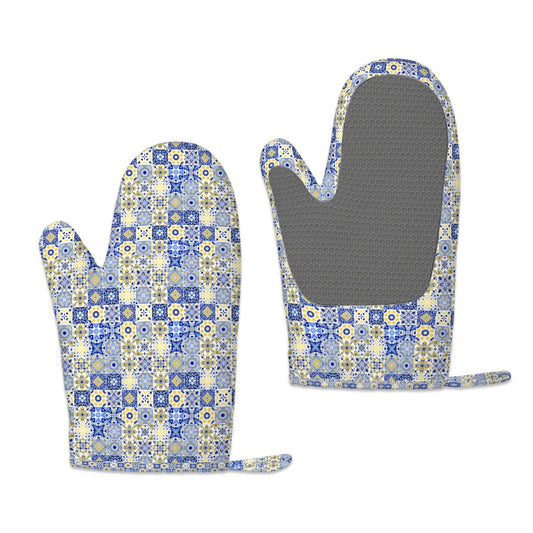 Sevilla Kaleidoscope Silicone Oven Mitts Heat Resistant Set