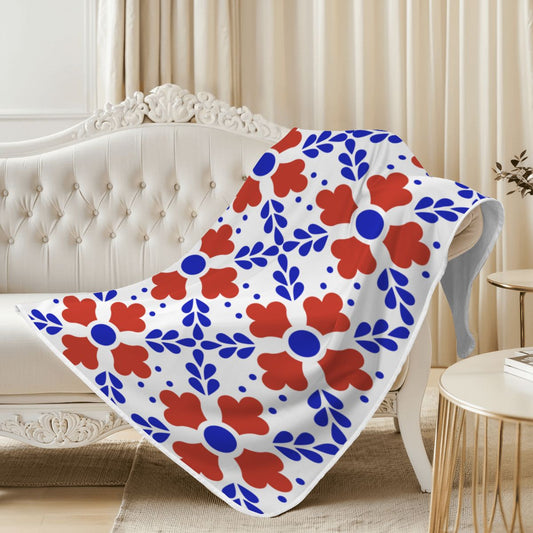 Iberian Bloom Cooling Silk-Feel Blanket