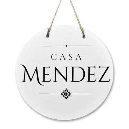 Casa Mendez Wooden Door Sign
