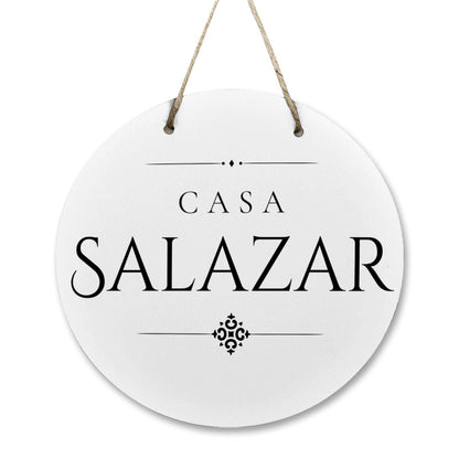 Casa Salazar Wooden Door Sign