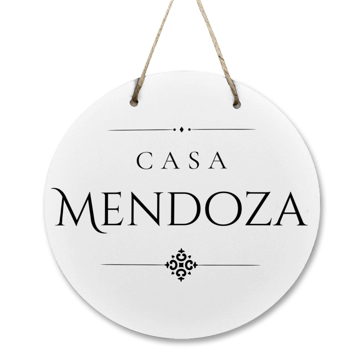 Casa Mendoza Wooden Door Sign