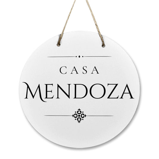 Casa Mendoza Wooden Door Sign