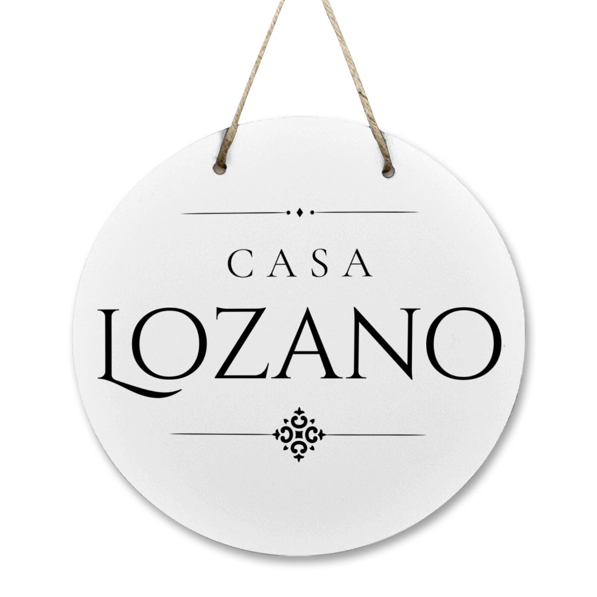 Casa Lozano Wooden Door Sign
