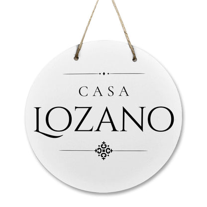 Casa Lozano Wooden Door Sign
