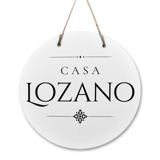Casa Lozano Wooden Door Sign