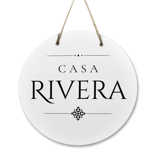 Casa Rivera Wooden Door Sign