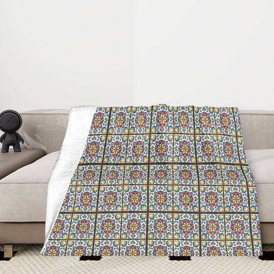 Mediterranean Bloom Sofa Blanket