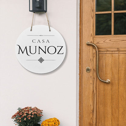 Casa Munoz Wooden Door Sign