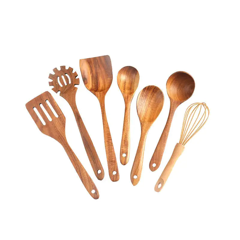 7-Piece Wooden Kitchenware Set
