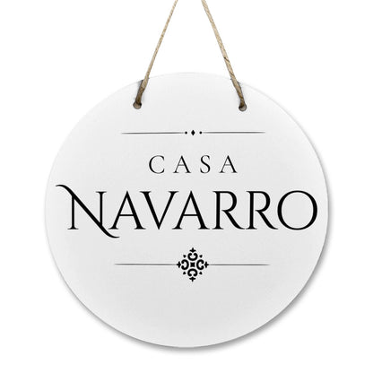 Casa Navarro Wooden Door Sign