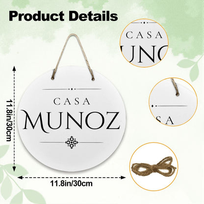 Casa Munoz Wooden Door Sign
