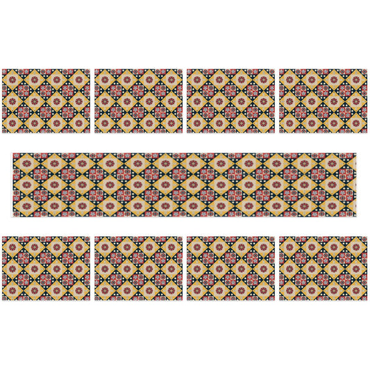 Scandi Diamond Table Runner Placemat Set 9 Pieces