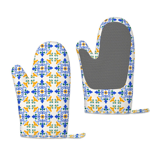 Tuscan Harvest Silicone Oven Mitts Heat Resistant Set