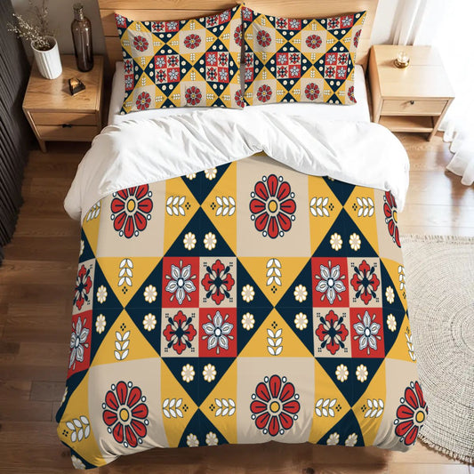 Scandi Diamond Full Duvet Cover Set
