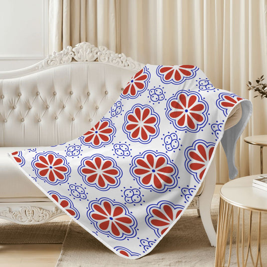 Rosette Cooling Silk-Feel Blanket