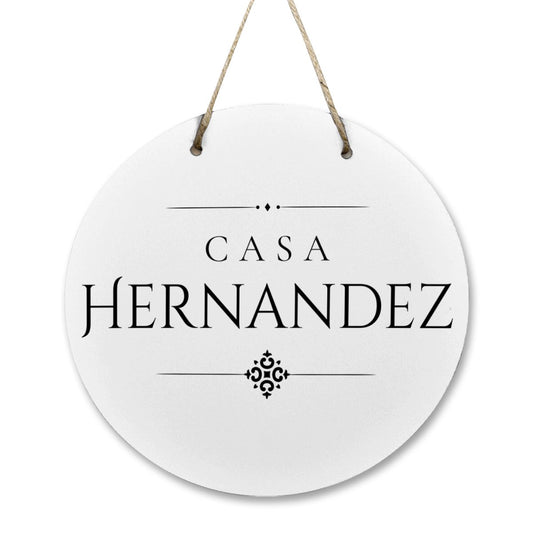Casa Hernandez Wooden Door Sign