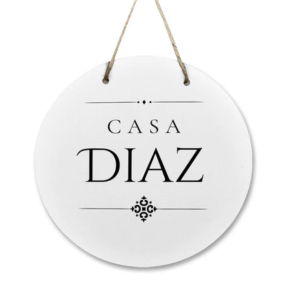 Casa Diaz Wooden Door Sign