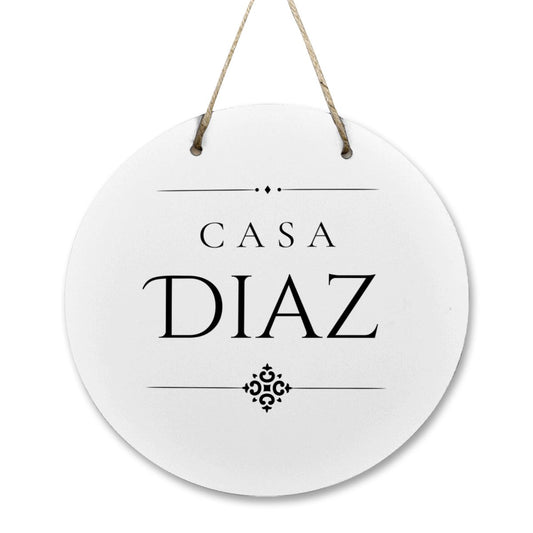 Casa Diaz Wooden Door Sign