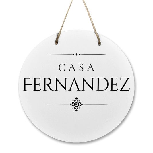 Casa Fernandez Wooden Door Sign