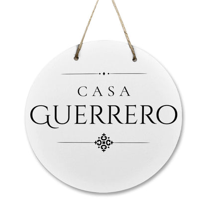 Casa Guerrero Wooden Door Sign