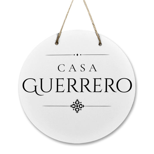 Casa Guerrero Wooden Door Sign