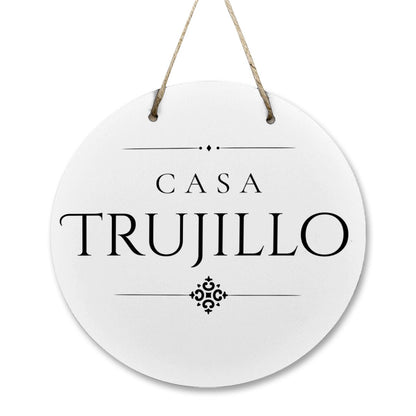 Casa Trujillo Wooden Door Sign