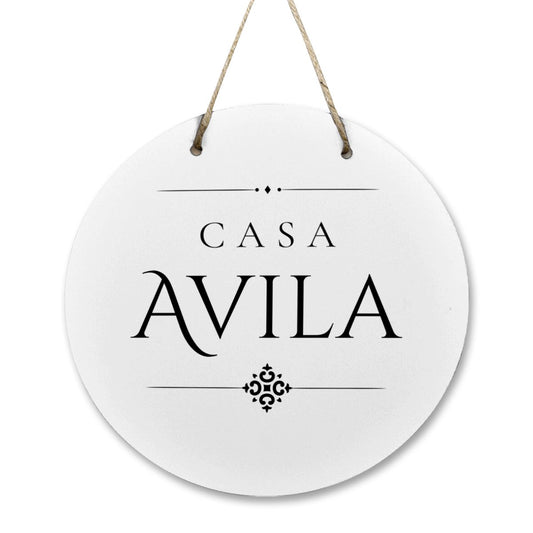 Casa Avila Wooden Door Sign