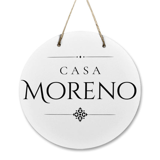 Casa Moreno Wooden Door Sign