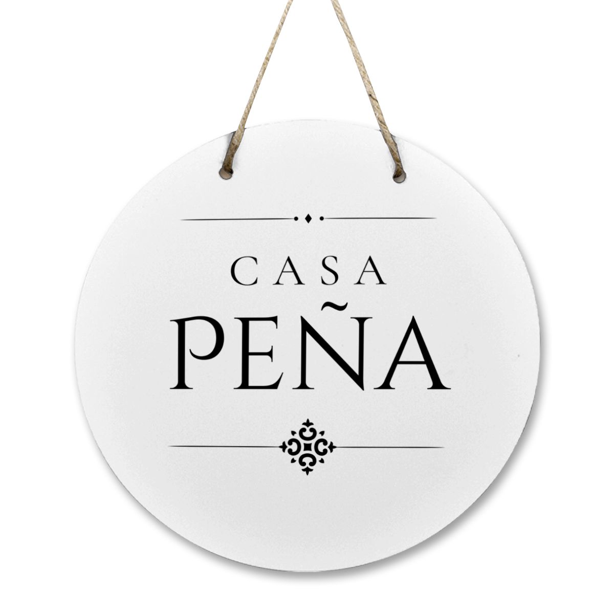 Casa Peña Wooden Door Sign