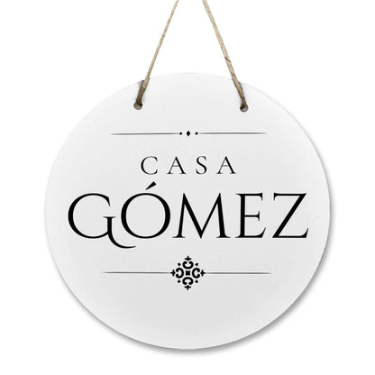 Casa Gómez Wooden Door Sign