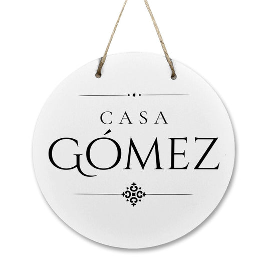 Casa Gómez Wooden Door Sign