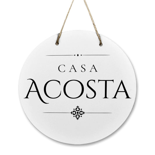 Casa Acosta Wooden Door Sign