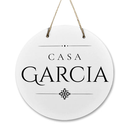 Casa Garcia Wooden Door Sign