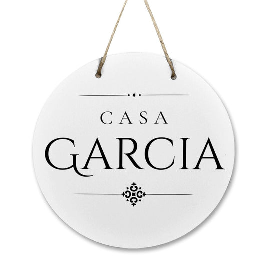 Casa Garcia Wooden Door Sign
