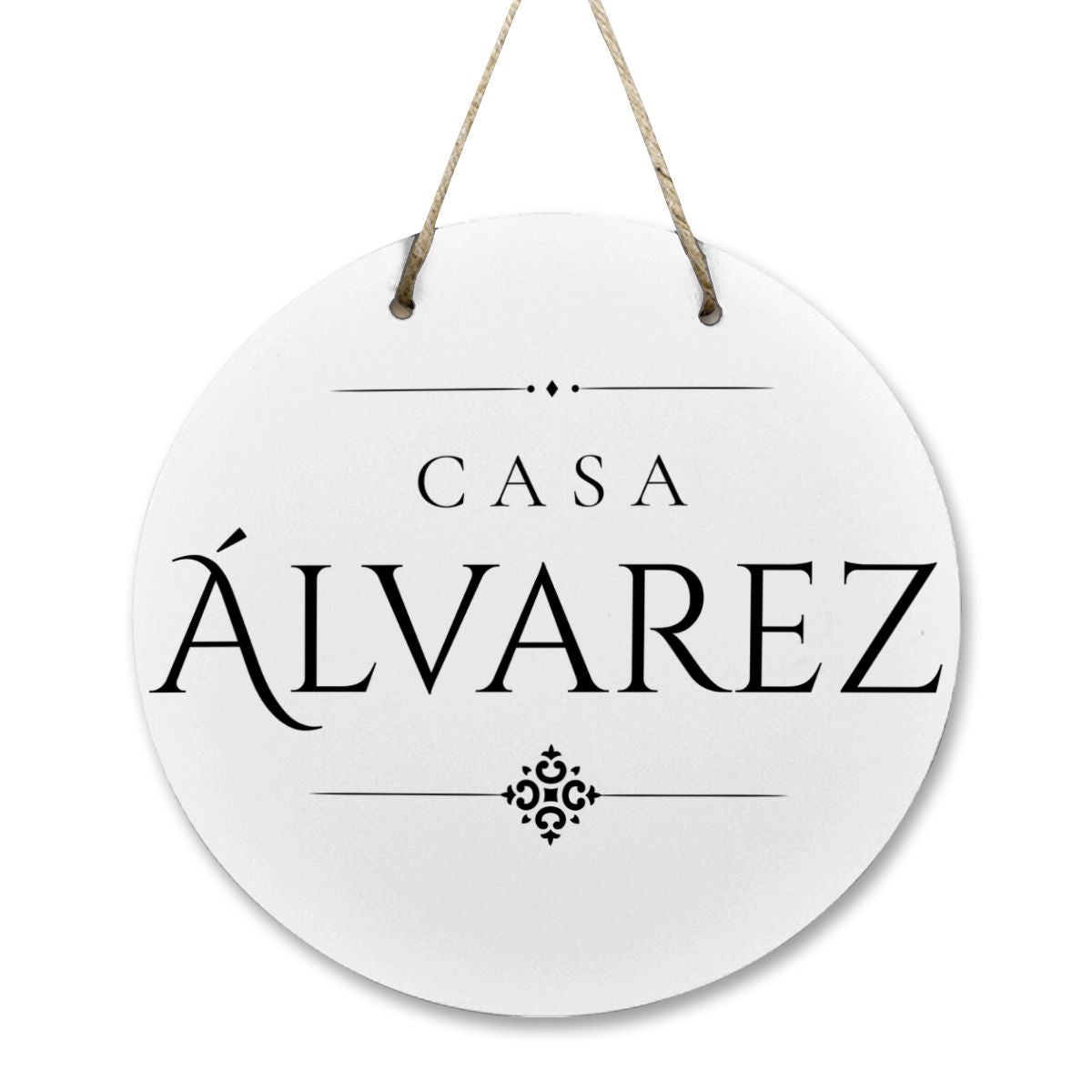 Casa Álvarez Wooden Door Sign