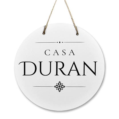 Casa Duran Wooden Door Sign