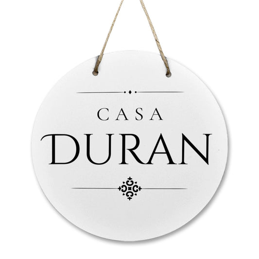 Casa Duran Wooden Door Sign