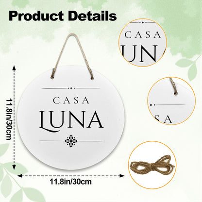 Casa Luna Wooden Door Sign
