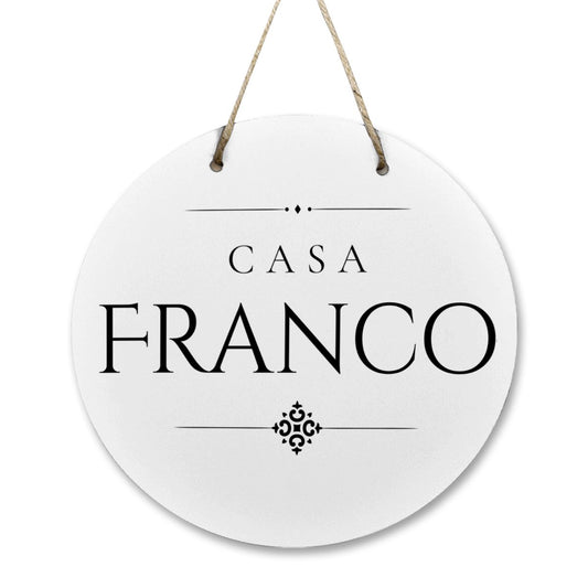 Casa Franco Wooden Door Sign
