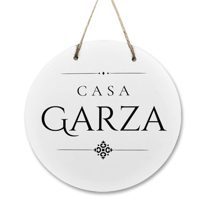 Casa Garza Wooden Door Sign