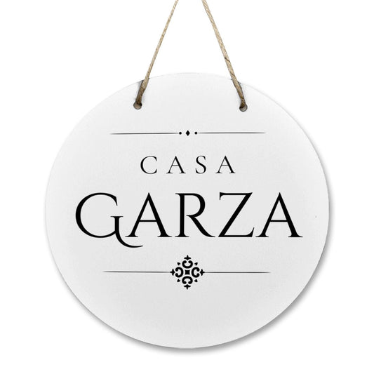 Casa Garza Wooden Door Sign