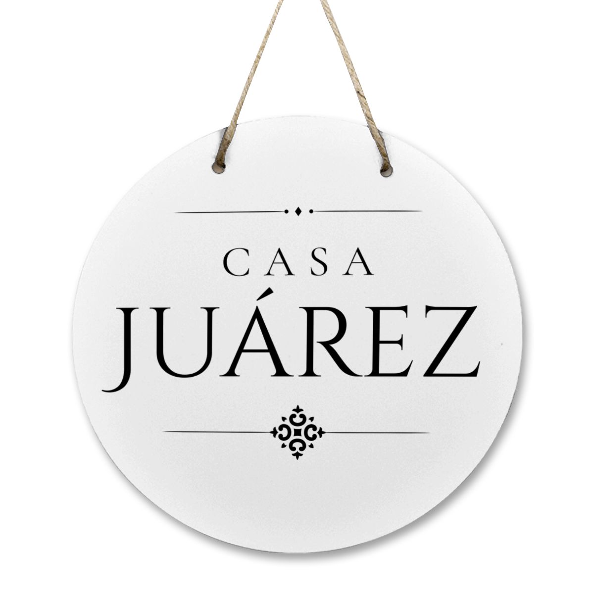 Casa Juárez Wooden Door Sign