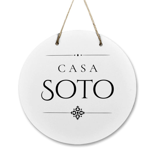 Casa Soto Wooden Door Sign