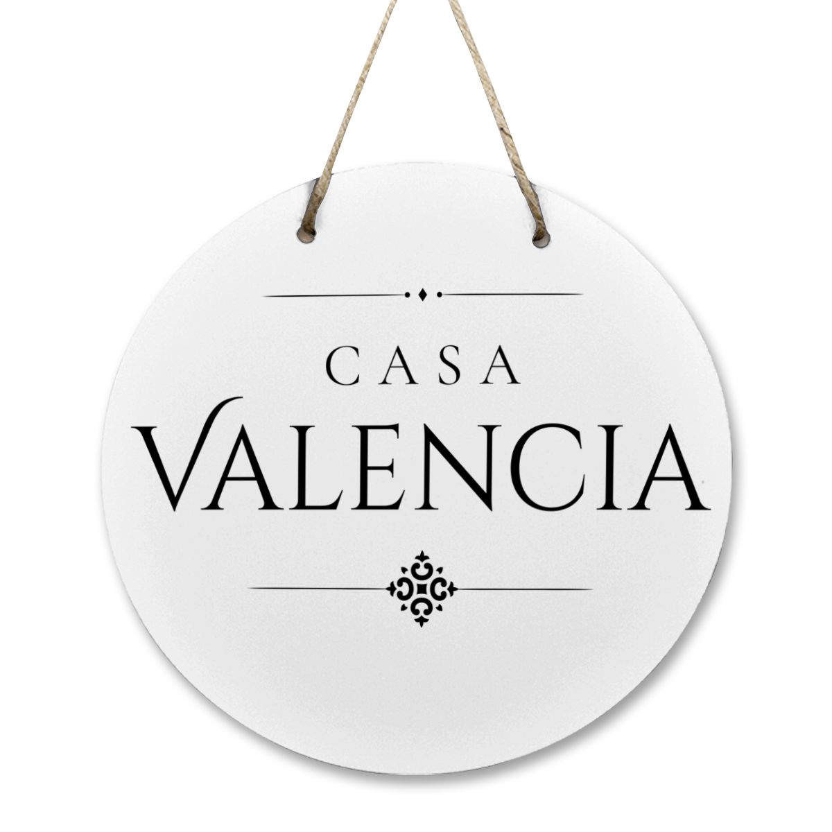 Casa Valencia Wooden Door Sign