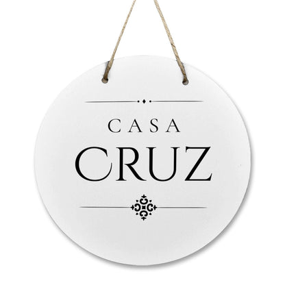 Casa Cruz Wooden Door Sign