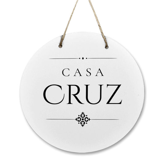 Casa Cruz Wooden Door Sign