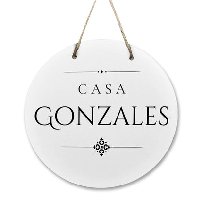 Casa Gonzales Wooden Door Sign