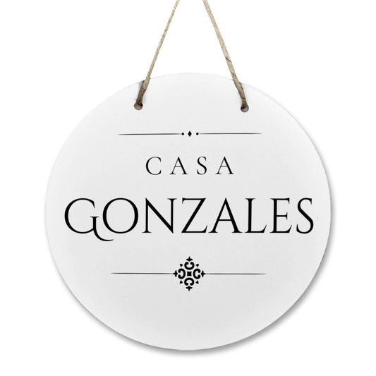 Casa Gonzales Wooden Door Sign